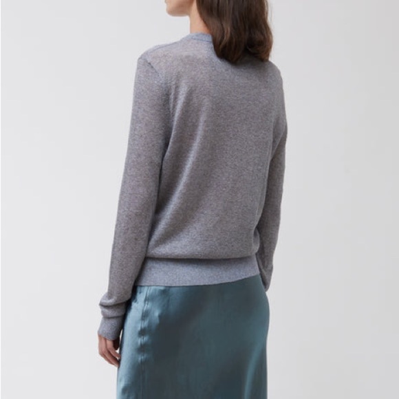 Sies Marjan Pierre Lurex Melange Crewneck Sweater in Gray With Sparkles - Small - Picture 3 of 9